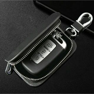 車 レーザーキーケース ダークブラウン 収納 ファスナーキークリッブ キーケース(ノーカラージャケット)