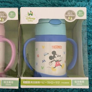 サーモス(THERMOS)のサーモス ベビーストローマグ Disney魔法瓶 ブルー(マグカップ)