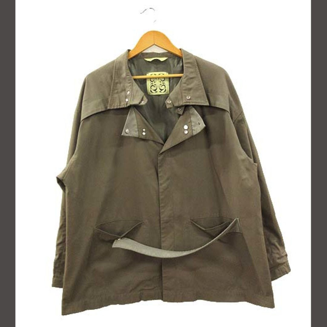 UNUSED ハーフジップ スウェード レザー シャツ ジャケット ネイビー UNUSED ハーフジップ スウェード レザー シャツ ジャケット ネイビー