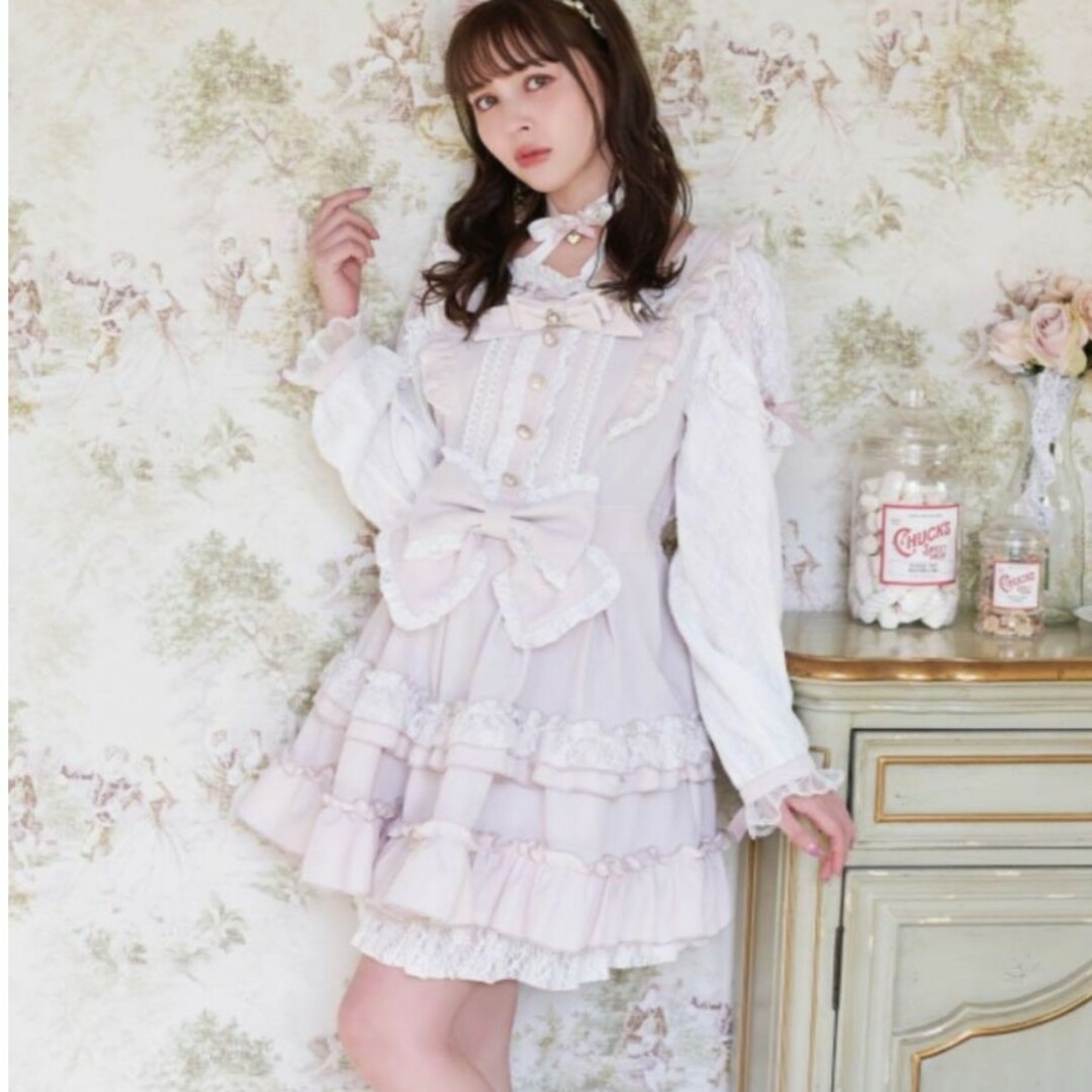 LIZ LISA リズリサ 花柄 レースアップ ミニワンピース 0(LIZ LIZ LISA リズリサ 花柄 レースアップ ミニワンピース 0(LIZ