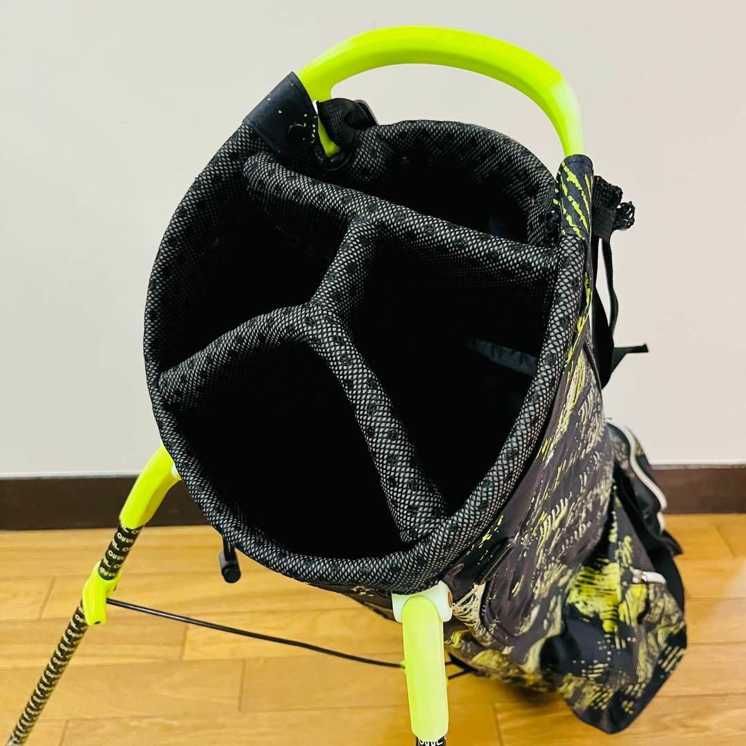 美品OUUL オウル 超軽量1.3kg スタンド型キャディバッグ 黒緑 美品OUUL オウル 超軽量1.3kg スタンド型キャディバッグ 黒緑