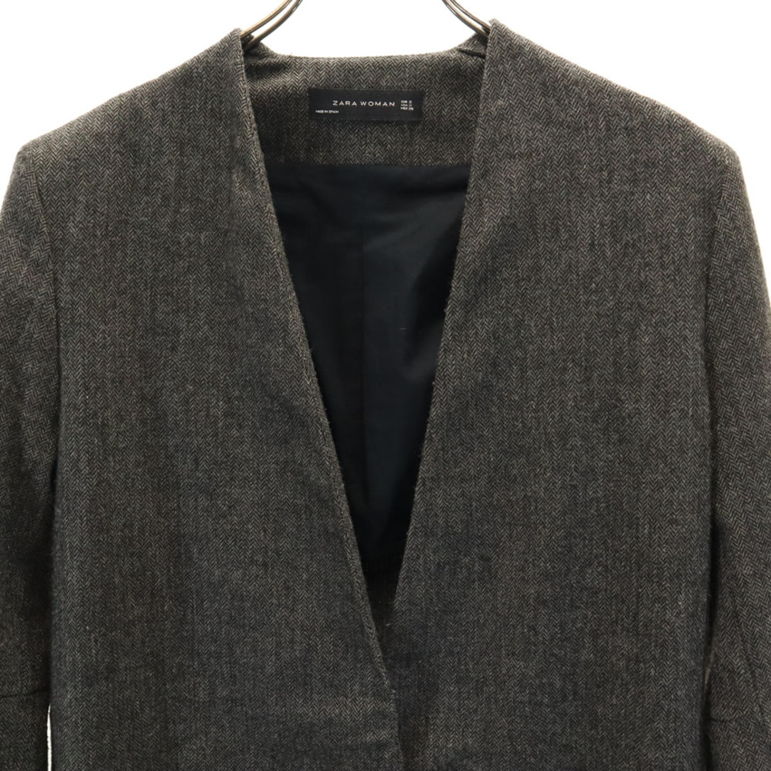 ZARA - ザラウーマン ウールブレンド ヘリンボーン柄 クロップド ZARA - ザラウーマン ウールブレンド ヘリンボーン柄 クロップド