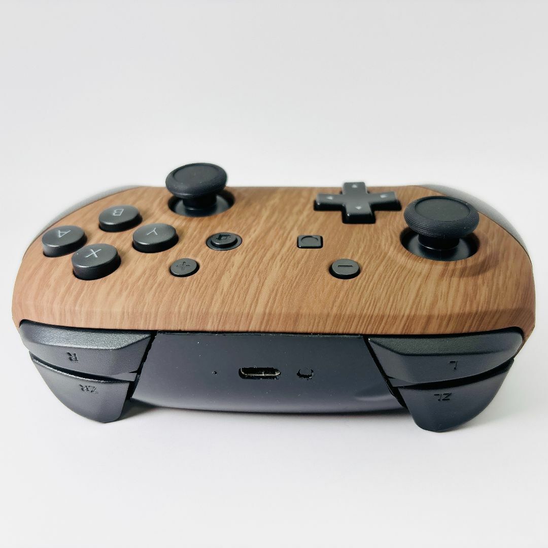 Nintendo Switch - 【シェル新品】純正プロコン カスタム (木目 Nintendo Switch - 【シェル新品】純正プロコン カスタム (木目