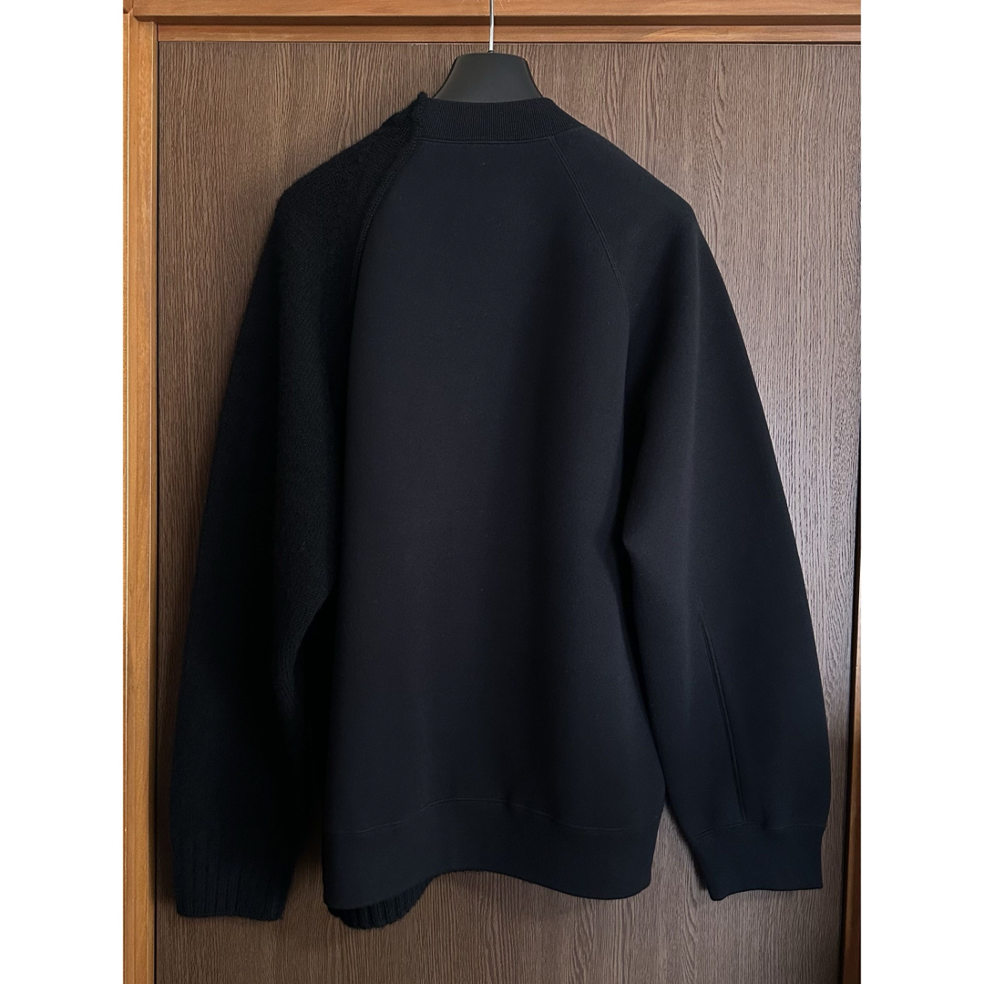 sacai - 24AW新品 sacai ジップ スウェット ドッキング ニット sacai - 24AW新品 sacai ジップ スウェット ドッキング ニット