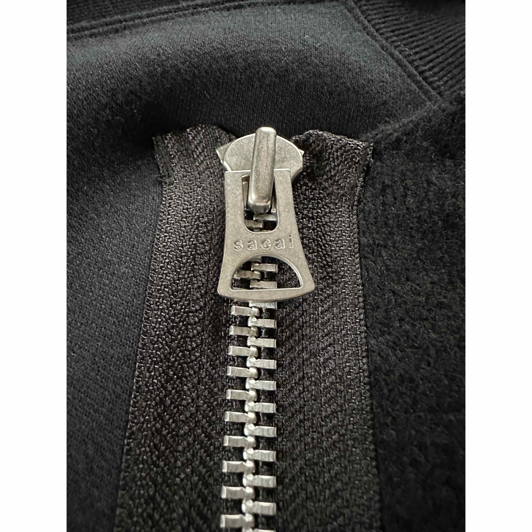 sacai - 24AW新品 sacai ジップ スウェット ドッキング ニット sacai - 24AW新品 sacai ジップ スウェット ドッキング ニット