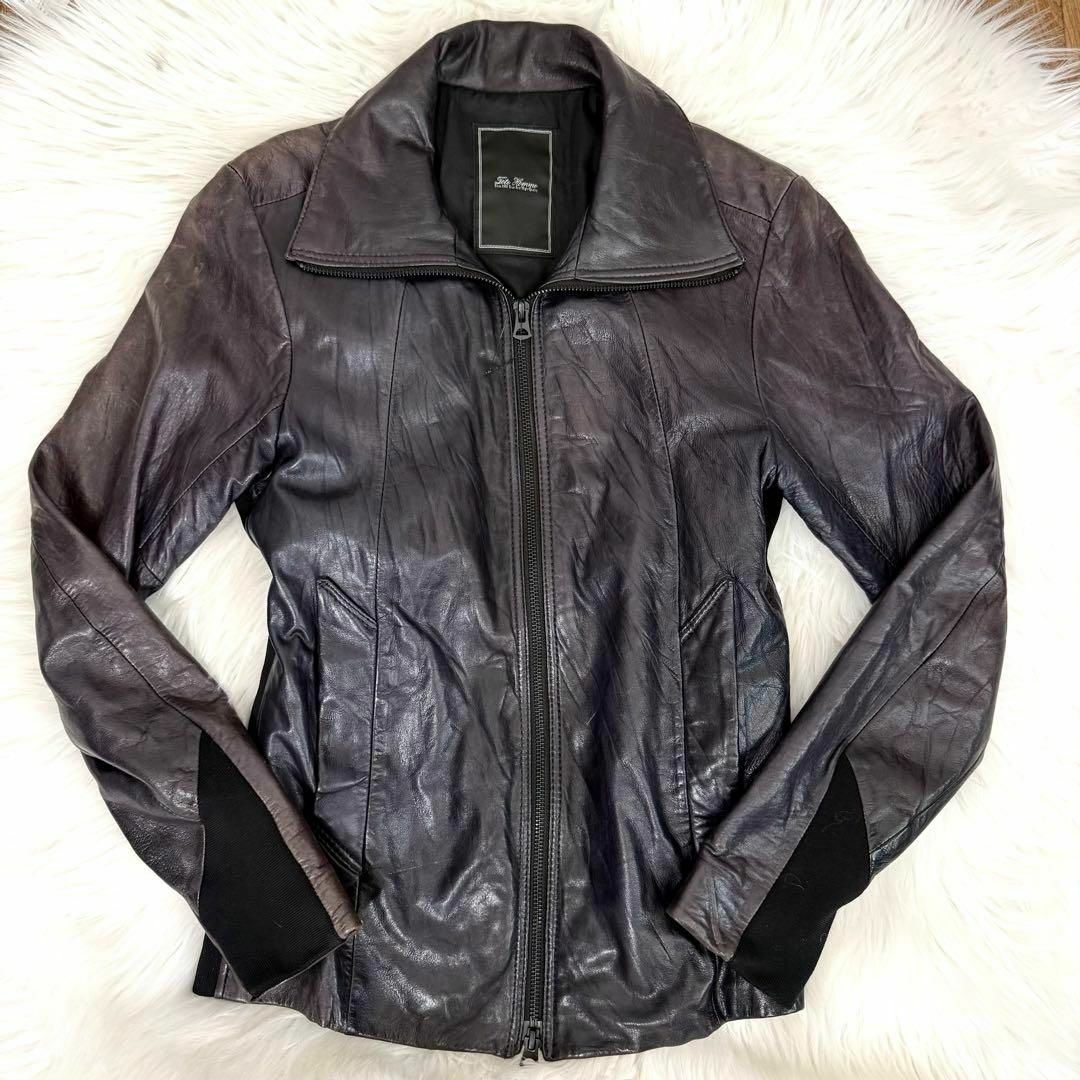 TETE HOMME テットオム ラムレザージャケット ライダース ブラック 5 TETE HOMME テットオム ラムレザージャケット ライダース ブラック 5