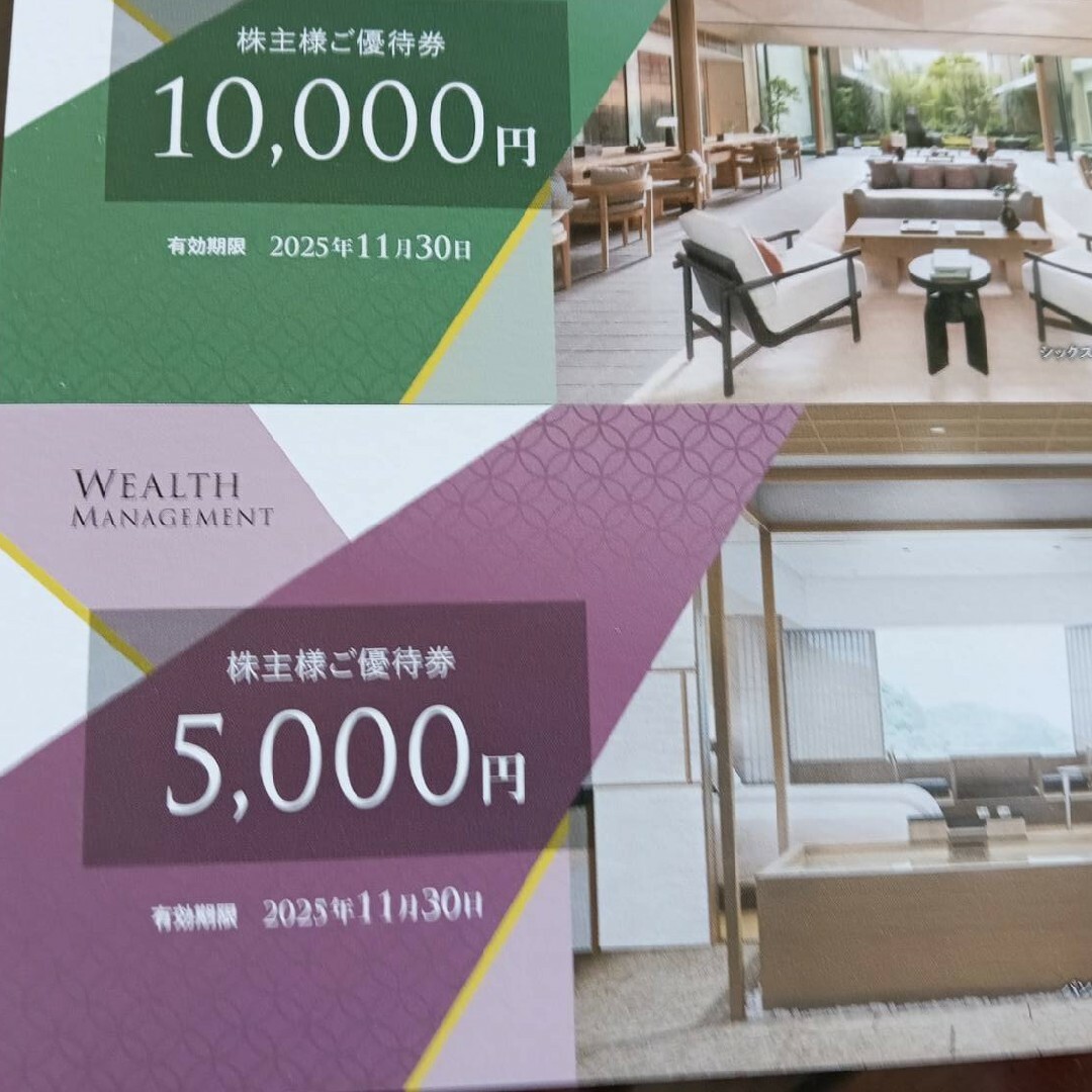☆37,500円分☆ウェルスマネジメント株主優待 ☆37,500円分☆ウェルスマネジメント株主優待