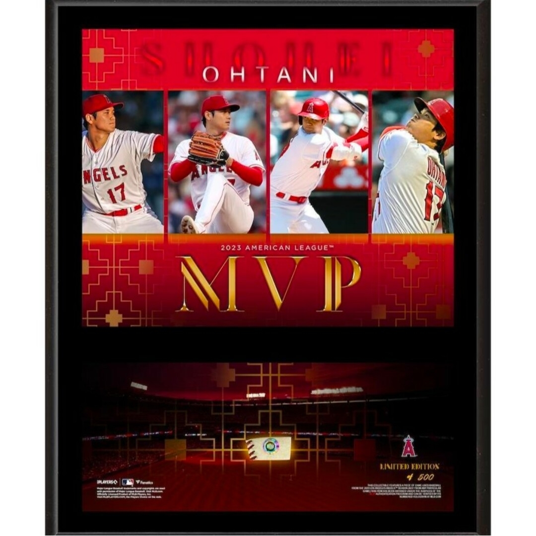 世界500個限定生産】大谷翔平 2023 年MVP 日本未発売 記念パネル 世界500個限定生産】大谷翔平 2023 年MVP 日本未発売 記念パネル