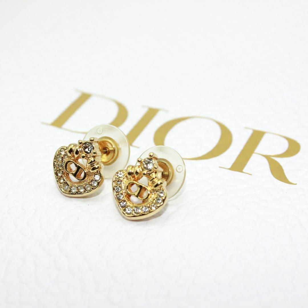 Christian Dior ディオール CD ロゴ ストーン ゴールド ピアス Christian Dior ディオール CD ロゴ ストーン ゴールド ピアス