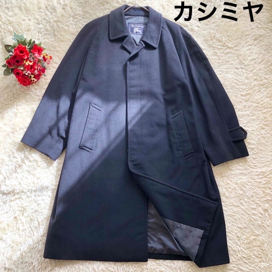 BURBERRY - Vintage BURBERRY'S ♪カシミヤ 羊毛ロングコート 紺 BURBERRY - Vintage BURBERRY'S ♪カシミヤ 羊毛ロングコート 紺