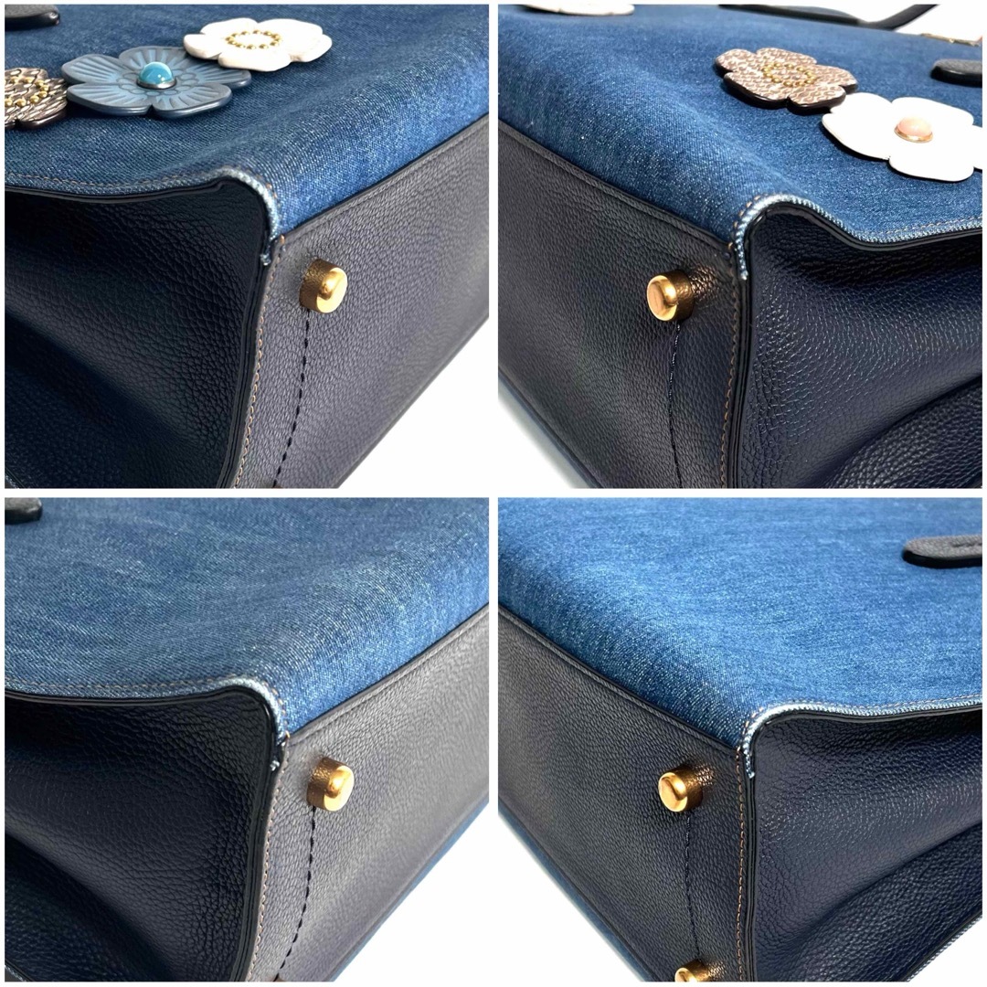 極美品 コーチ ショルダーバッグ 2way デニム チャーリー ティー 極美品 コーチ ショルダーバッグ 2way デニム チャーリー ティー