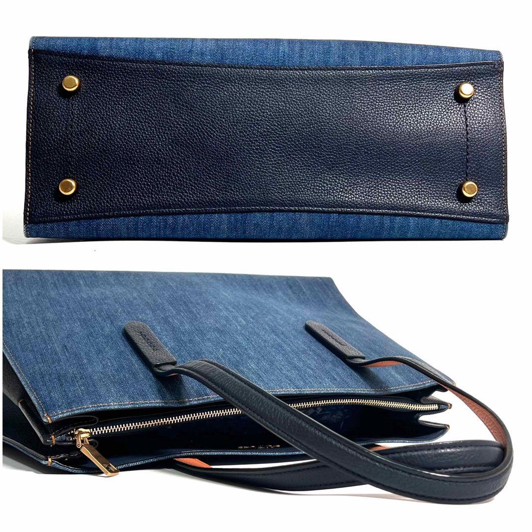 極美品 コーチ ショルダーバッグ 2way デニム チャーリー ティー 極美品 コーチ ショルダーバッグ 2way デニム チャーリー ティー