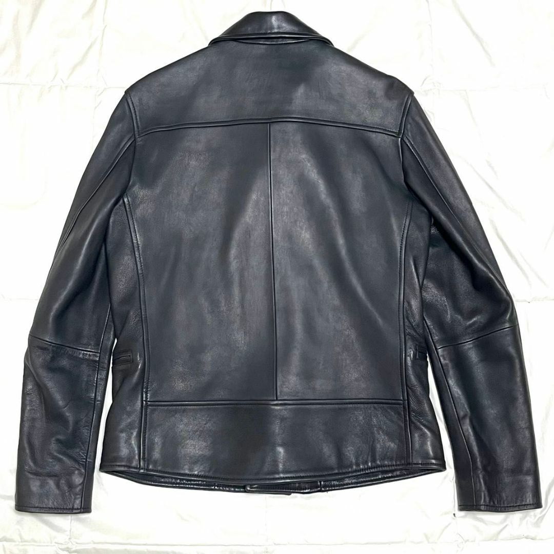 美品】レザージャケット ダブル ライダース M ブラック(美品 美品】レザージャケット ダブル ライダース M ブラック(美品