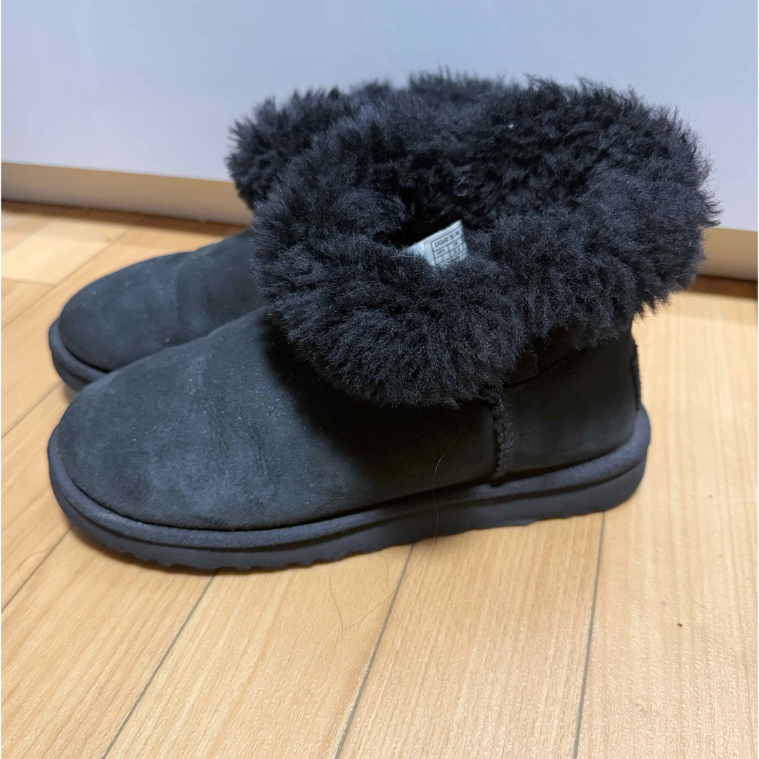 UGG - UGG 黒 ムートンブーツ ショート 24.0の通販 by ☾mk UGG - UGG 黒 ムートンブーツ ショート 24.0の通販 by ☾mk