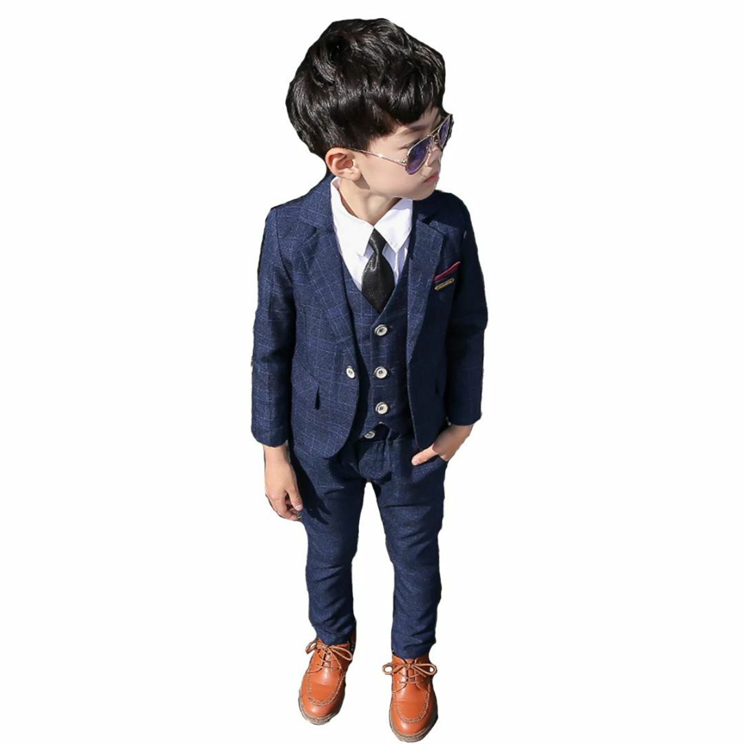 [RongFa] スーツ 男の子 5点セット フォーマルスーツ 小学生 セットア