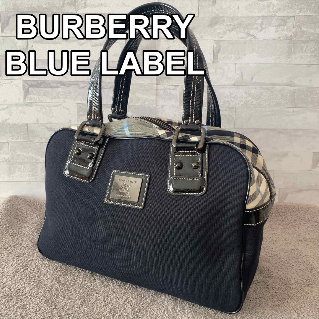 ☆人気商品☆ BURBERRY BLUE LABEL エナメル&チェック バッグ ☆人気商品☆ BURBERRY BLUE LABEL エナメル&チェック バッグ