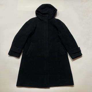ユナイテッドアローズグリーンレーベルリラクシング(UNITED ARROWS green label relaxing)のグリーンレーベルリラクシング フーディ コート ウール Aライン ネイビー(ロングコート)