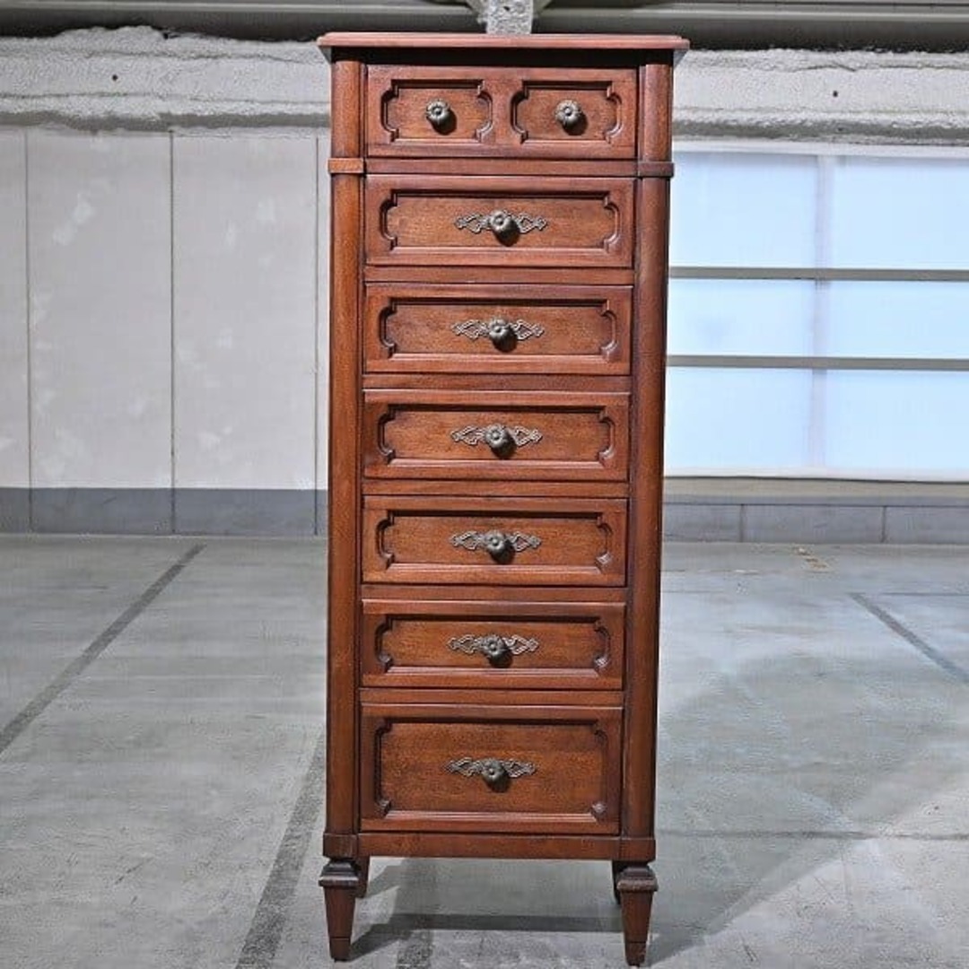 DREXEL HERITAGE 48万「Italian Provincial」チェスト マホガニー材 リビング ダイニング 寝室 玄関 収納 イタリアンプロヴィンシャル【 中古家具/中古インテリア/USED家具ユーズド家具/リサイクル】 インテリア/住まい/日用品の収納家具(棚/ラック/タンス)の商品写真