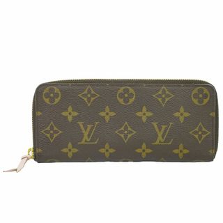 ルイヴィトン(LOUIS VUITTON)の本物 ルイヴィトン LOUIS VUITTON LV ポルトフォイユ クレマンス モノグラム ラウンドファスナー 長財布 ブラウン M61298 ビトン 財布 ウォレット 中古(財布)