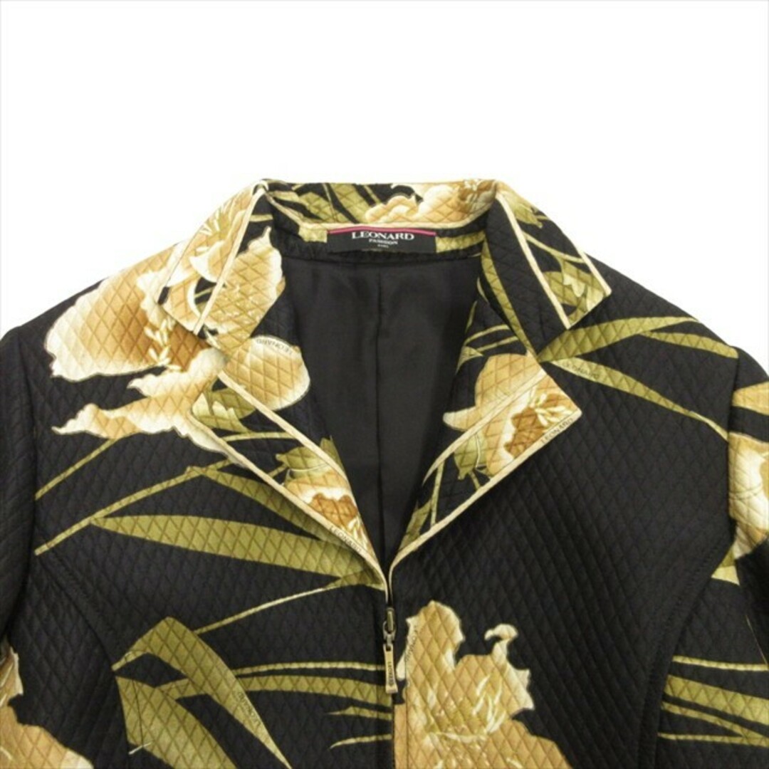 美品 レオナール LEONARD シルク ウール キルティング ジャケット 美品 レオナール LEONARD シルク ウール キルティング ジャケット