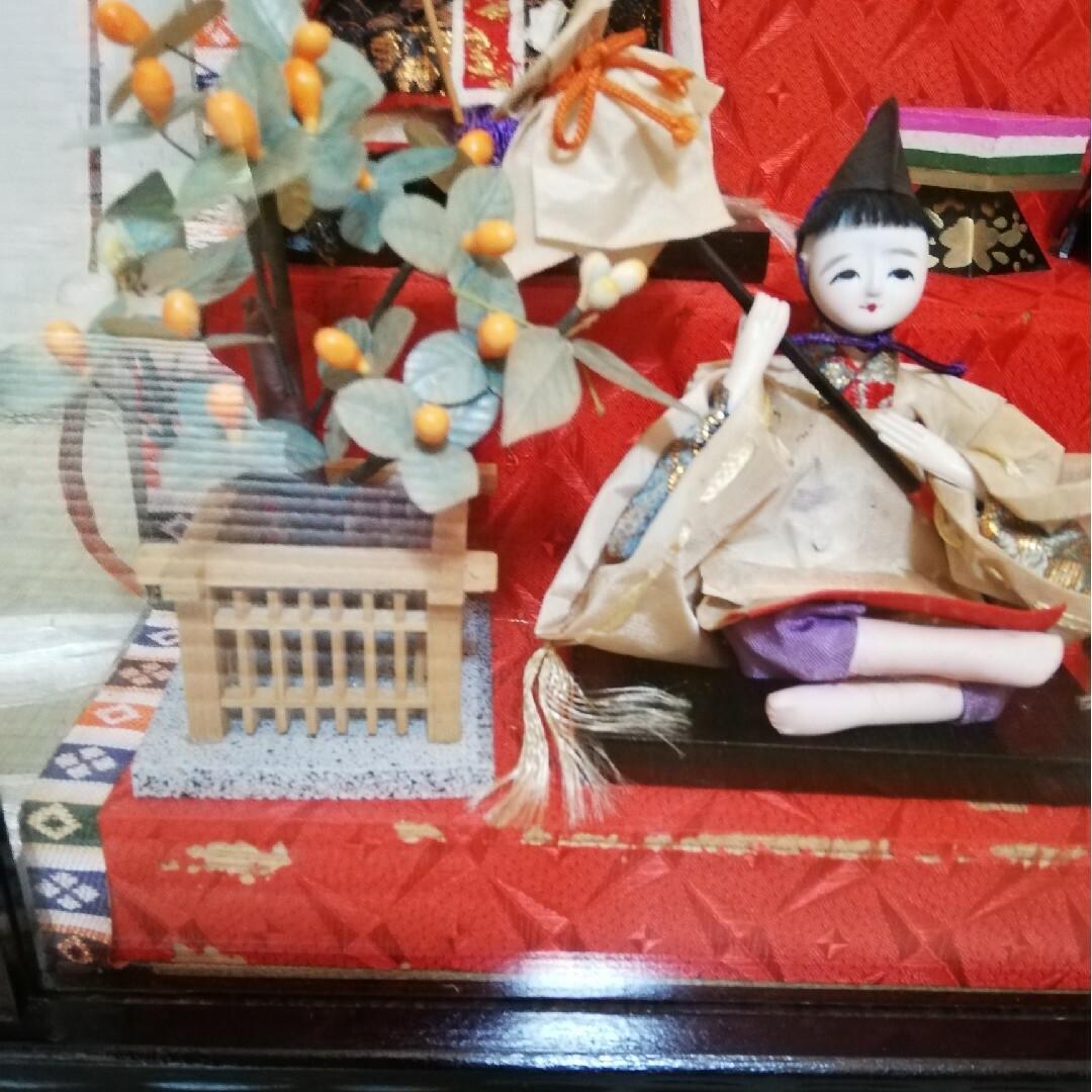 お雛様 ガラスケース入りひな人形 ヴィンテージの通販 by Kicoco お雛様 ガラスケース入りひな人形 ヴィンテージの通販 by Kicoco
