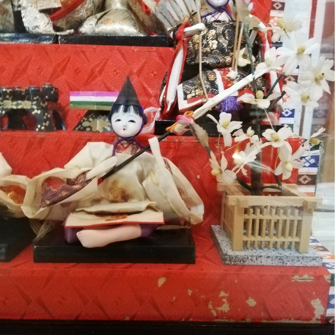 お雛様 ガラスケース入りひな人形 ヴィンテージの通販 by Kicoco お雛様 ガラスケース入りひな人形 ヴィンテージの通販 by Kicoco
