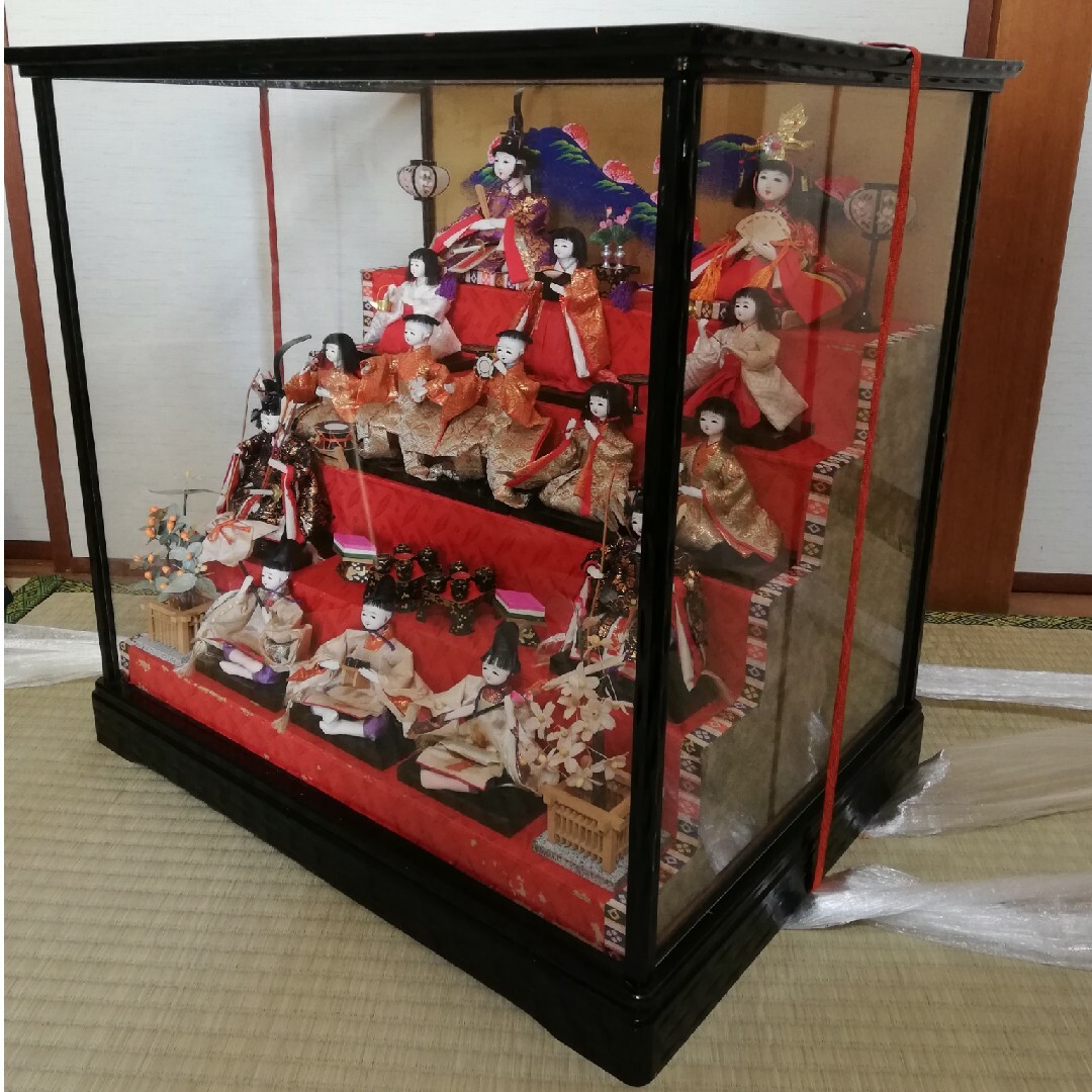 お雛様 ガラスケース入りひな人形 ヴィンテージの通販 by Kicoco お雛様 ガラスケース入りひな人形 ヴィンテージの通販 by Kicoco