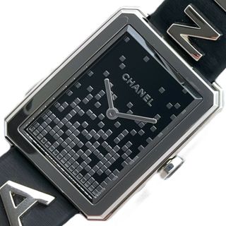 シャネル(CHANEL)の　シャネル CHANEL ボーイフレンド ウォンテッドドゥシャネルブラックラッカー H7470 ブラック ステンレススチール レディース 腕時計(腕時計)