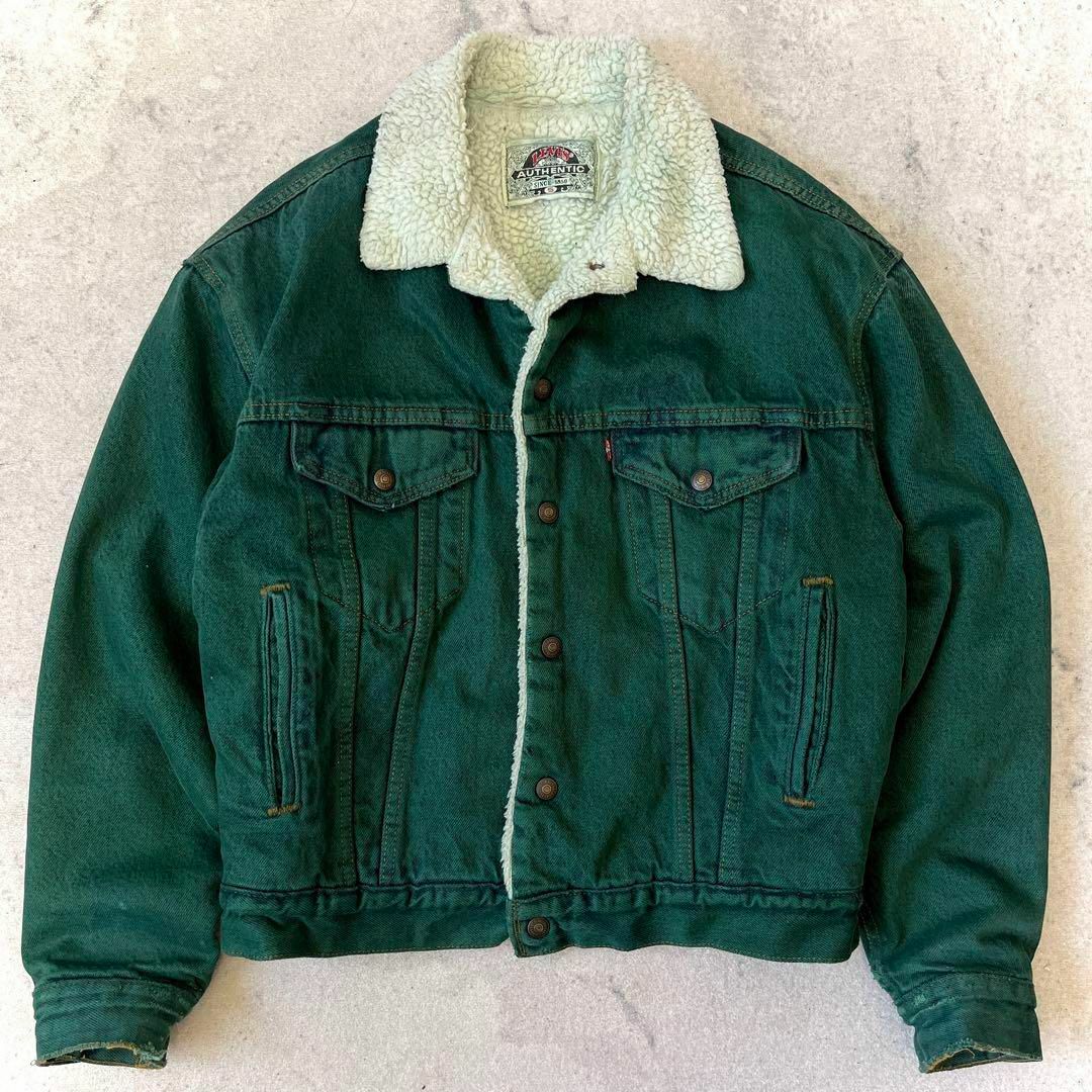 Levi's - 希少 90s USA製 リーバイス グリーン ボア デニム Levi's - 希少 90s USA製 リーバイス グリーン ボア デニム