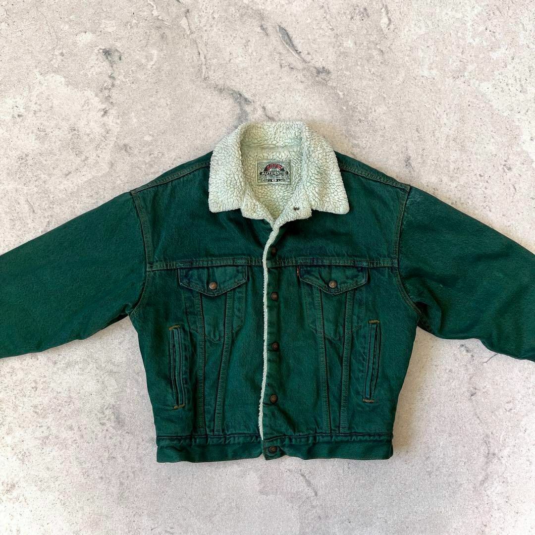 Levi's - 希少 90s USA製 リーバイス グリーン ボア デニム Levi's - 希少 90s USA製 リーバイス グリーン ボア デニム