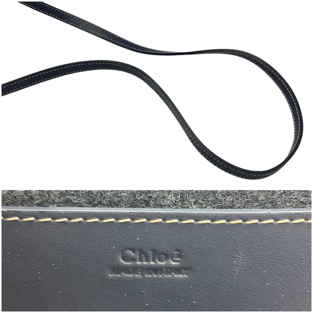 Chloe - ⭐️美品⭐️ クロエ ウッディ ミニ フェルト レザー Chloe - ⭐️美品⭐️ クロエ ウッディ ミニ フェルト レザー