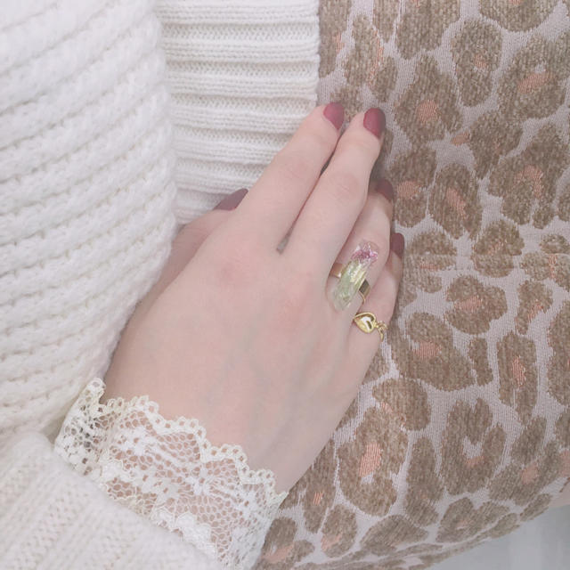 Heart pinky ring ハンドメイドのアクセサリー(リング)の商品写真