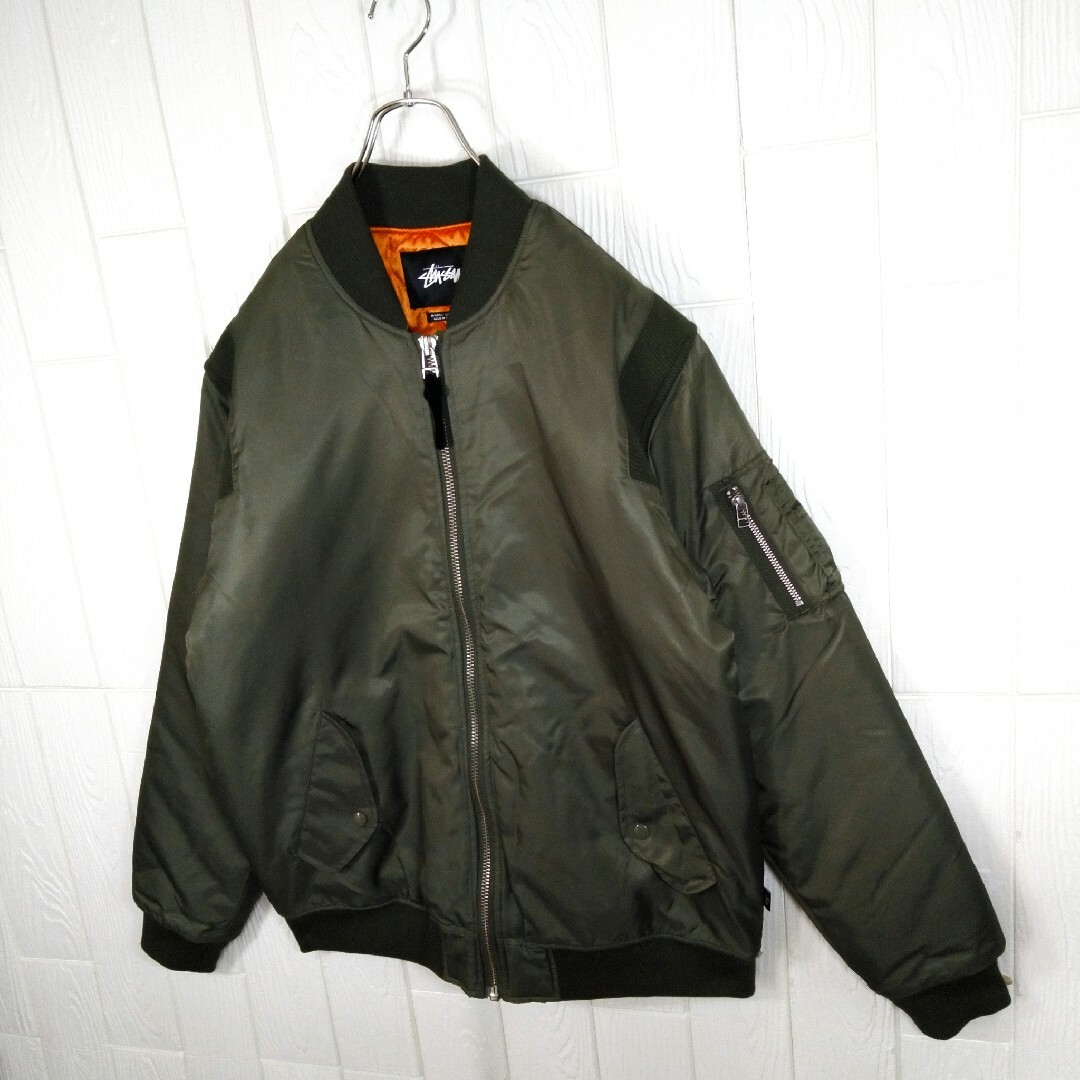 STUSSY】中綿入り 厚手 ナイロン ミリタリージャケット STUSSY】中綿入り 厚手 ナイロン ミリタリージャケット