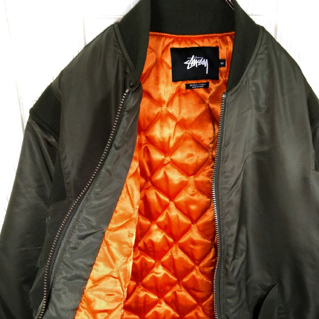 STUSSY】中綿入り 厚手 ナイロン ミリタリージャケット STUSSY】中綿入り 厚手 ナイロン ミリタリージャケット
