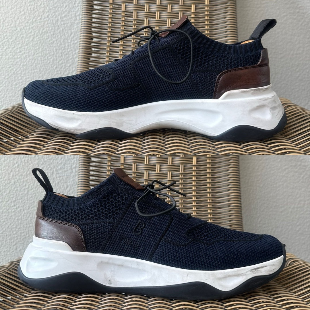 BERLUTI - 定価18,8万 ベルルッティ シャドウ レザー ナイロン BERLUTI - 定価18,8万 ベルルッティ シャドウ レザー ナイロン