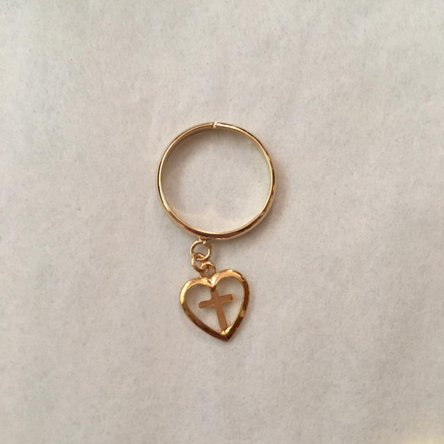 Cross Heart Ring ハンドメイドのアクセサリー(リング)の商品写真