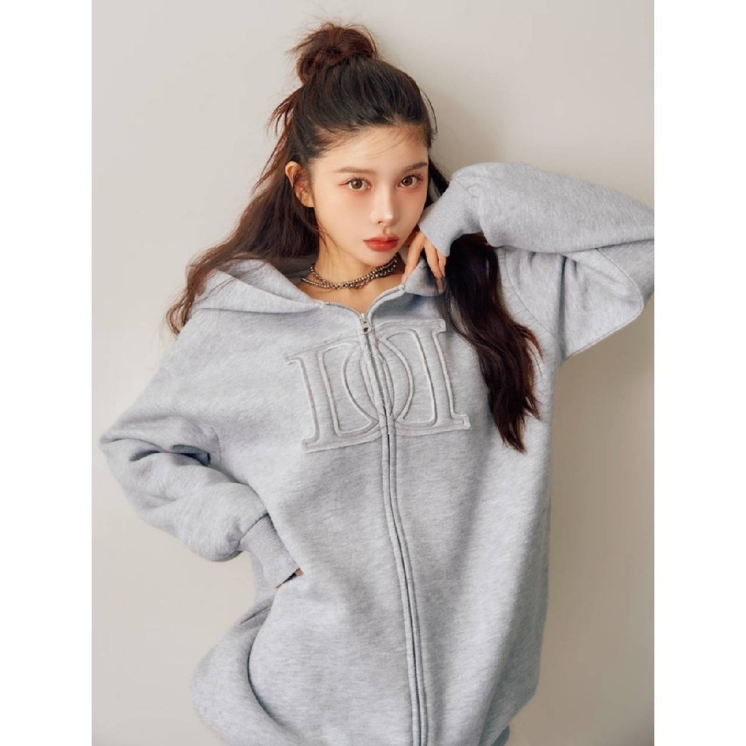 ダーリッチ アップリケDDロゴパーカー GRY 【F ダーリッチ アップリケDDロゴパーカー GRY 【F