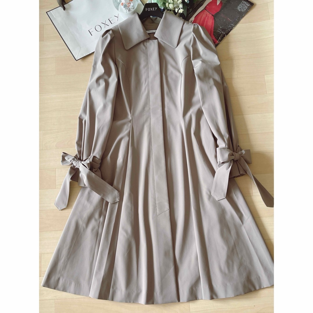 FOXEY - 新品同様!FOXEY袖口リボンコート 38 Rene foxey FOXEY - 新品同様!FOXEY袖口リボンコート 38 Rene foxey