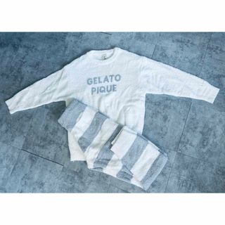 ジェラートピケ(gelato pique)の【ぱるる様専用】ジェラートピケ 上下セット(グレー)(ルームウェア)