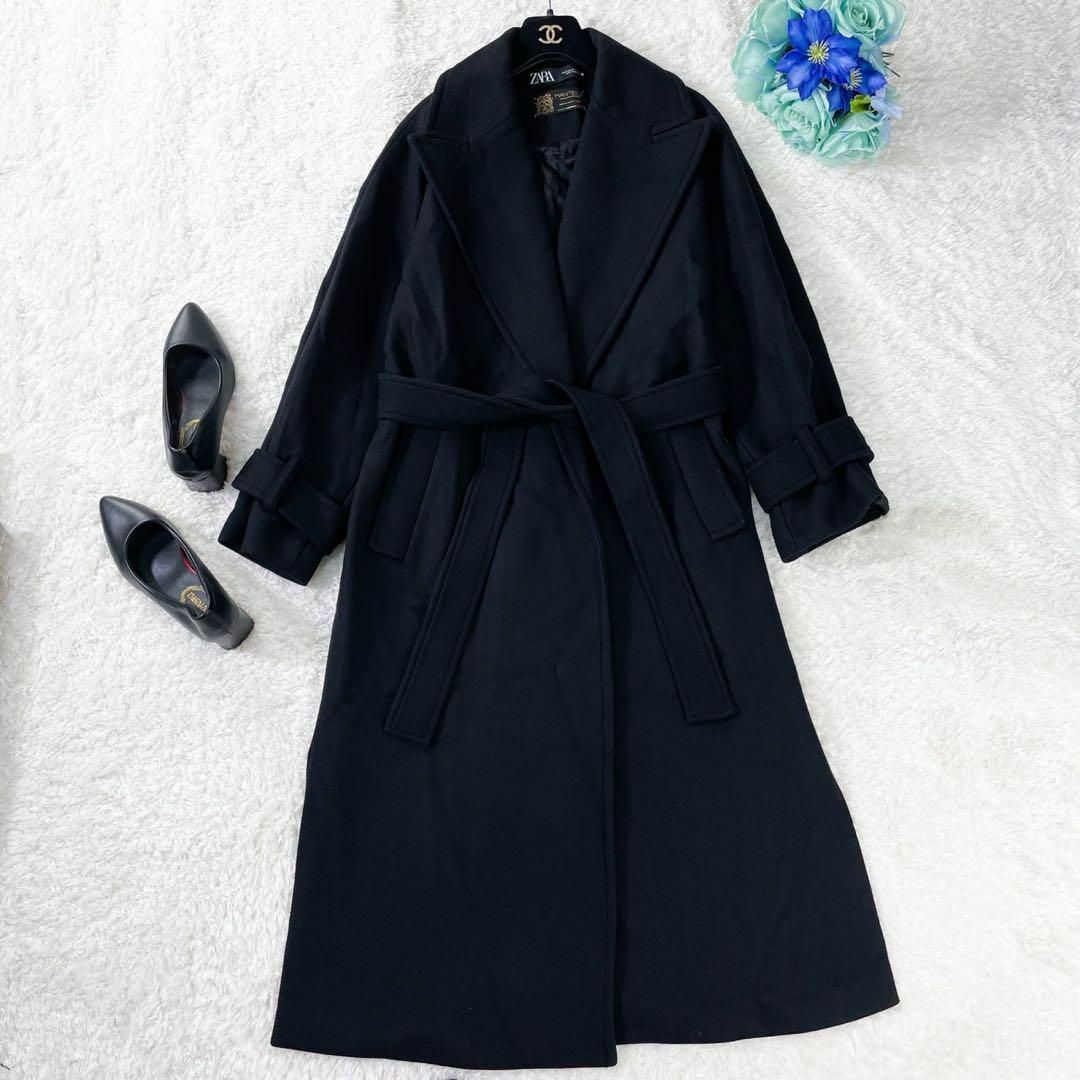 ZARA - 極美品 ZARA MANTECO ベルテッドロングコート ラップ ZARA - 極美品 ZARA MANTECO ベルテッドロングコート ラップ
