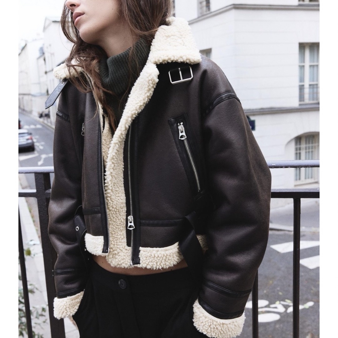 ZARA - ZARA ショート丈ダブルフェイスジャケットの通販 by 11月 ZARA - ZARA ショート丈ダブルフェイスジャケットの通販 by 11月