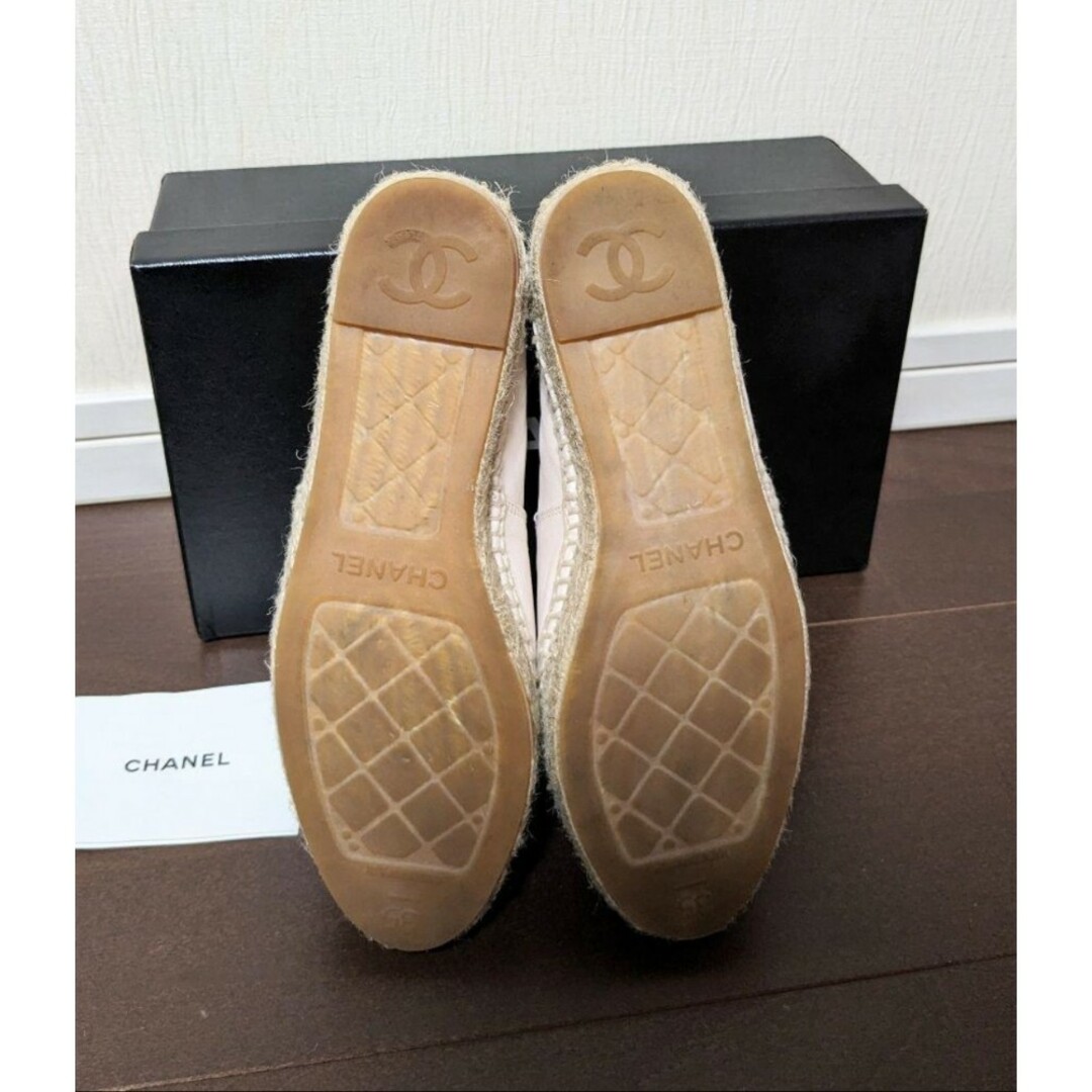 CHANEL - 定価14万円☆ラム革☆CHANEL エスパドリーユ35☆の通販 CHANEL - 定価14万円☆ラム革☆CHANEL エスパドリーユ35☆の通販