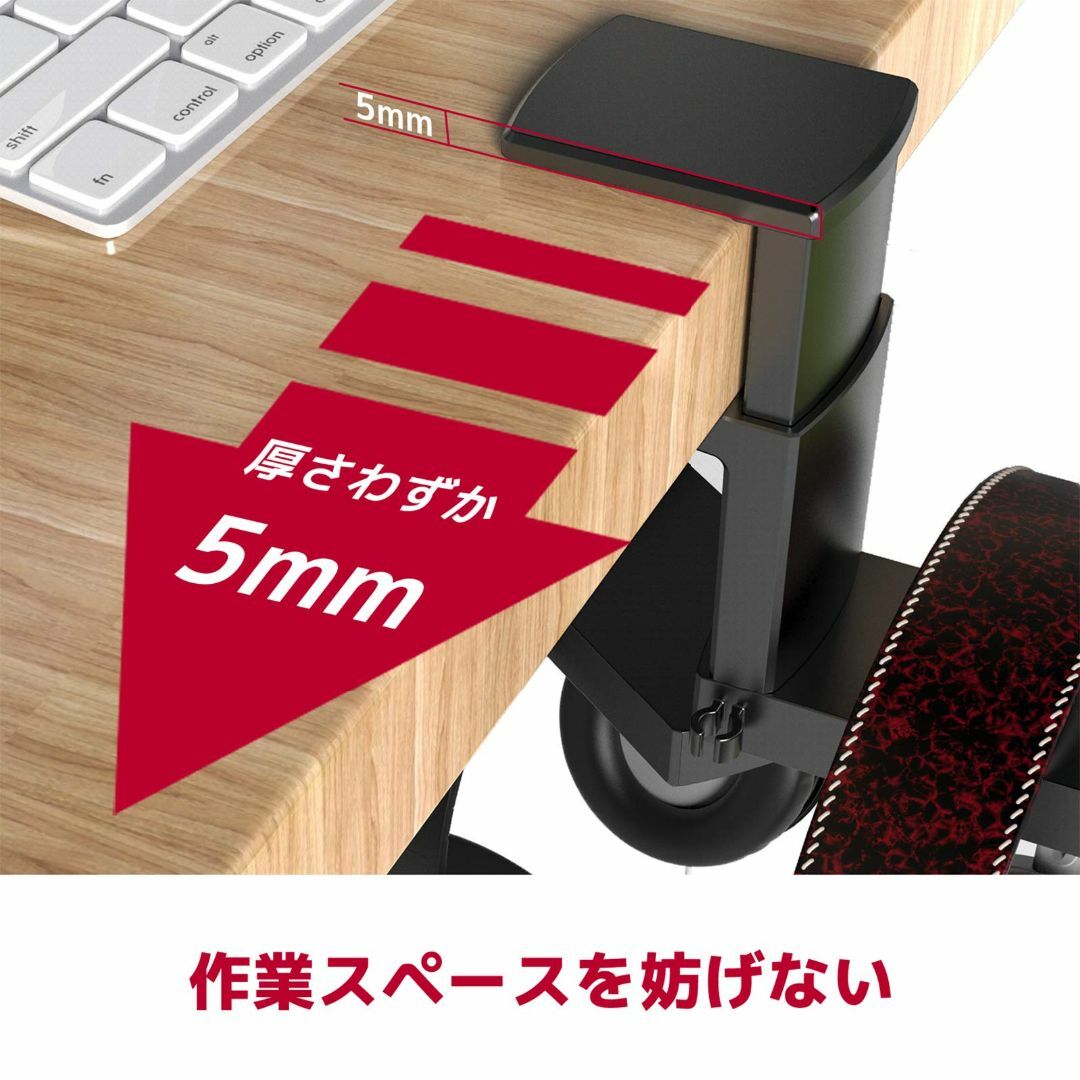 【新着商品】川の信芸 ヘッドホンスタンド 2台を同時に掛ける 360度回転式 ダ スマホ/家電/カメラのオーディオ機器(その他)の商品写真