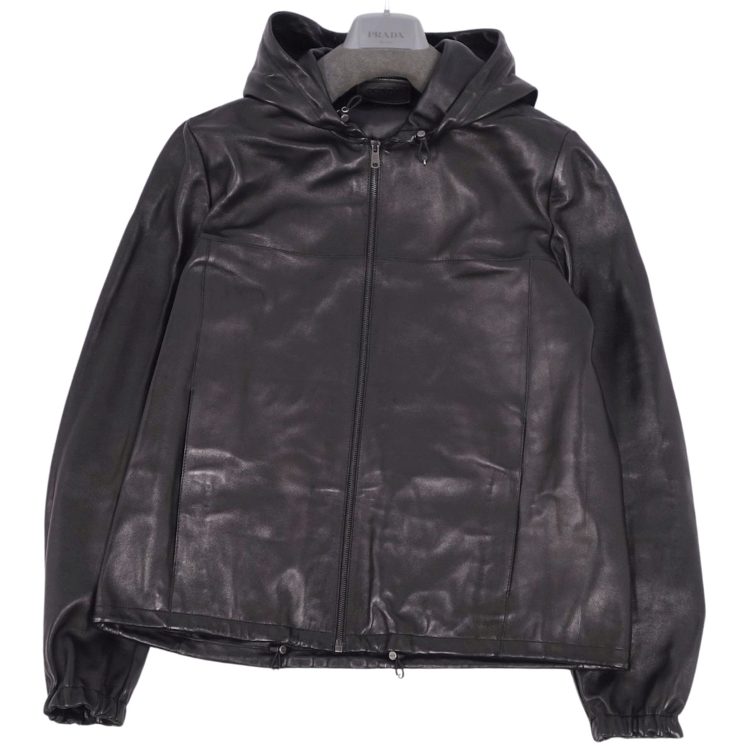 PRADA - 美品 プラダ PRADA 2020年 ジャケット パーカー レザー PRADA - 美品 プラダ PRADA 2020年 ジャケット パーカー レザー