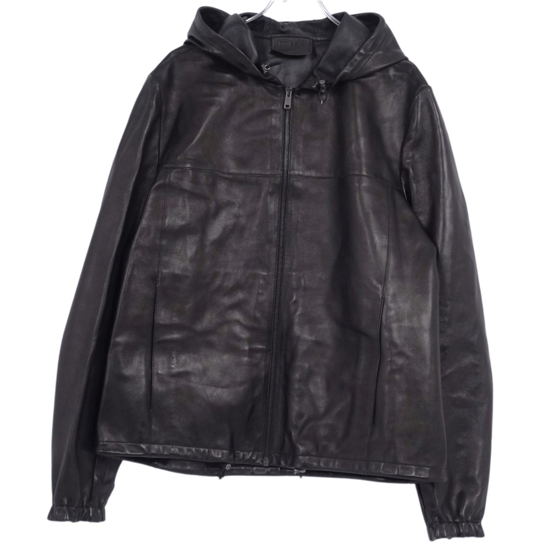 PRADA - 美品 プラダ PRADA 2020年 ジャケット パーカー レザー PRADA - 美品 プラダ PRADA 2020年 ジャケット パーカー レザー