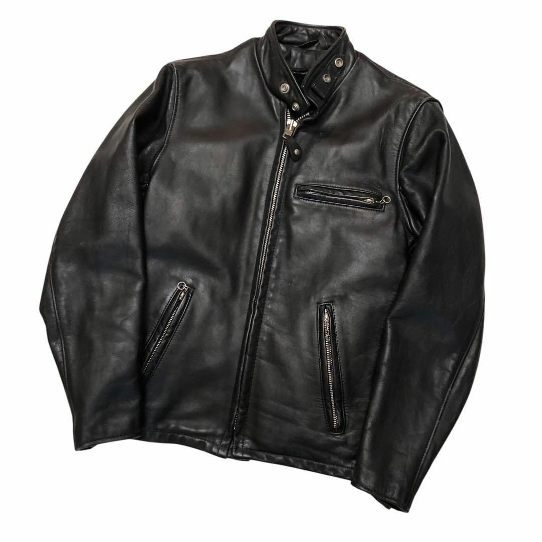☆ライナー付☆Schott シングルレザーライダースジャケット 黒 ☆ライナー付☆Schott シングルレザーライダースジャケット 黒