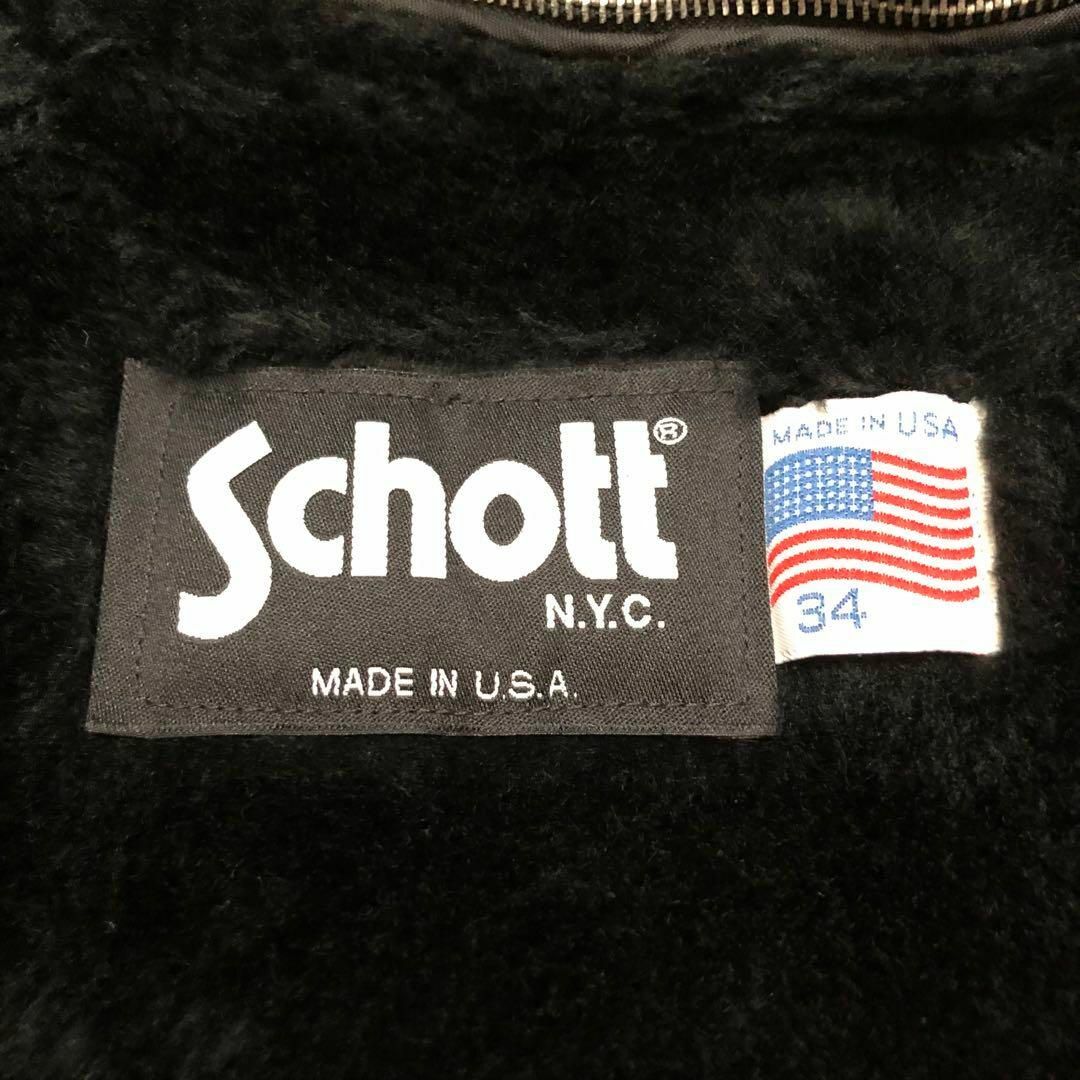 ☆ライナー付☆Schott シングルレザーライダースジャケット 黒 ☆ライナー付☆Schott シングルレザーライダースジャケット 黒