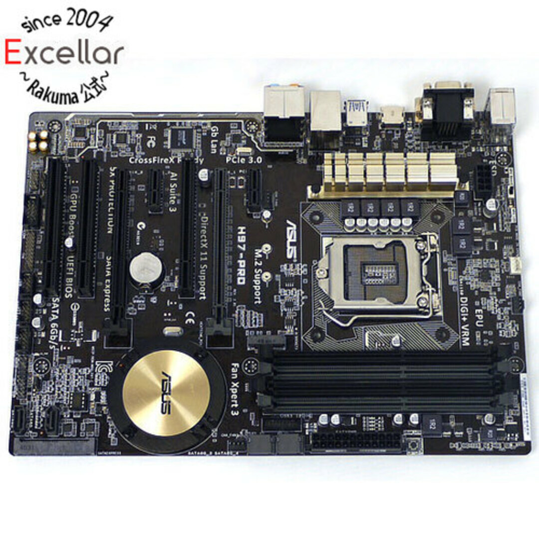 ANGELO GARBASUS(アンジェロガルバス)のASUS製 ATXマザーボード H97-PRO LGA1150 訳あり スマホ/家電/カメラのPC/タブレット(PCパーツ)の商品写真