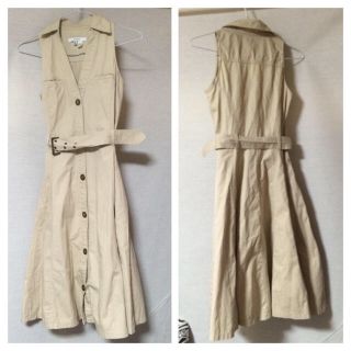 ザラ(ZARA)のzara トレンチワンピース ジレ ベージュ (ロングワンピース/マキシワンピース)