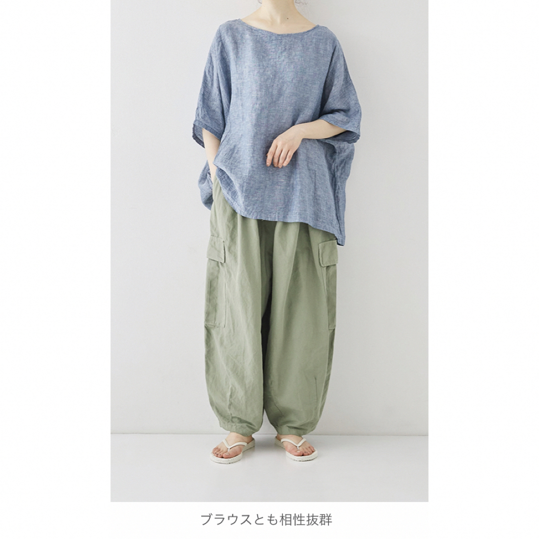 nest Robe - ネストローブ コットンリネン石目コクーンカーゴ nest Robe - ネストローブ コットンリネン石目コクーンカーゴ